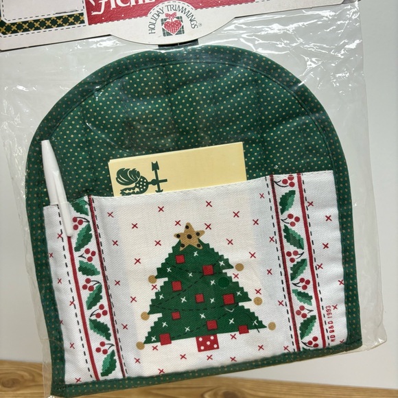 1993 Cambridge Holiday Christmas Tree Recipe Card Pot Holder - Picture 2 of 8